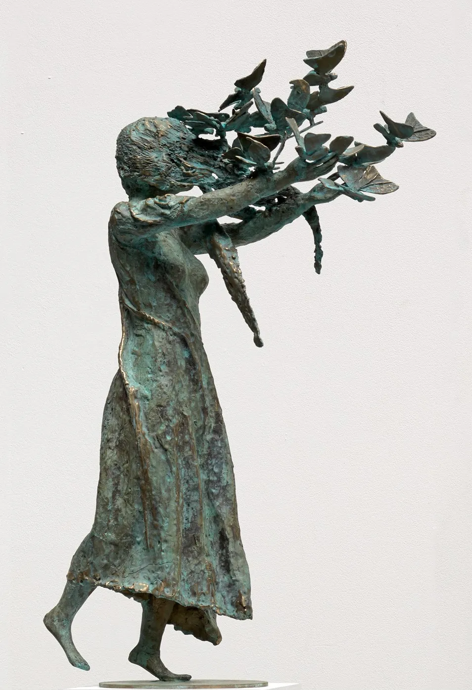 Frau im Wind